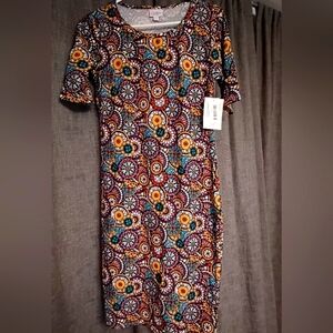 LuLaRoe Multicolor Julia Geometric Dress